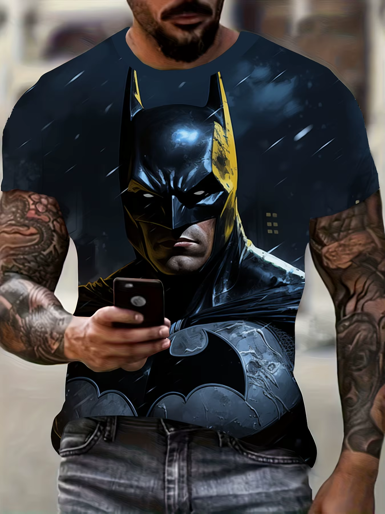 Marvel Batman Camiseta Gráfica Super-heróis Anime Camiseta Superman Camiseta