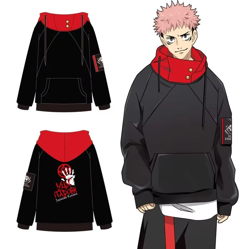 Itadori Yuji Hoodie Anime Jujutsu Kaisen CosplaySweatshirt Adulto Unissex Pulôver Casaco Casual Jaqueta Com Capuz