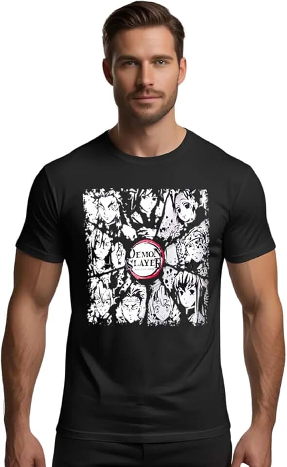 Glev Conceito Camiseta Jujútsu Kaisen Camisa Estampada Anime Unissex 100% Algodão (BR, Alfa, G, Regular, Preto)