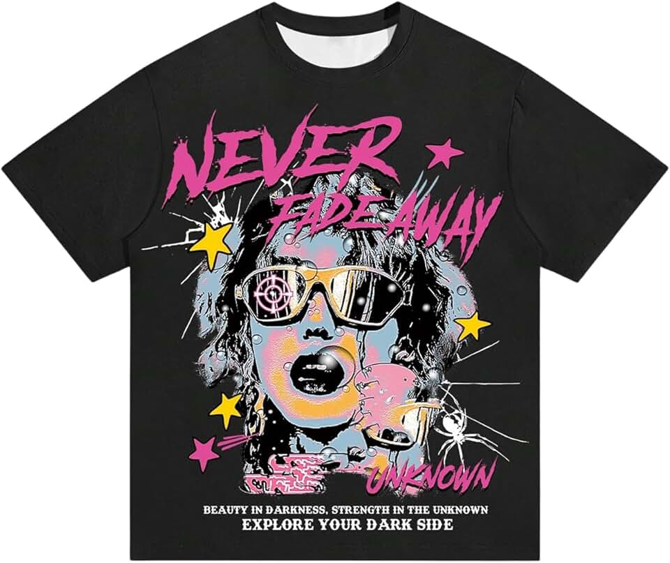 SOLY HUX Camisetas estampadas masculinas Y2K camisetas folgadas unissex com estampa de figuras dos anos 90 vintage streetwear tops