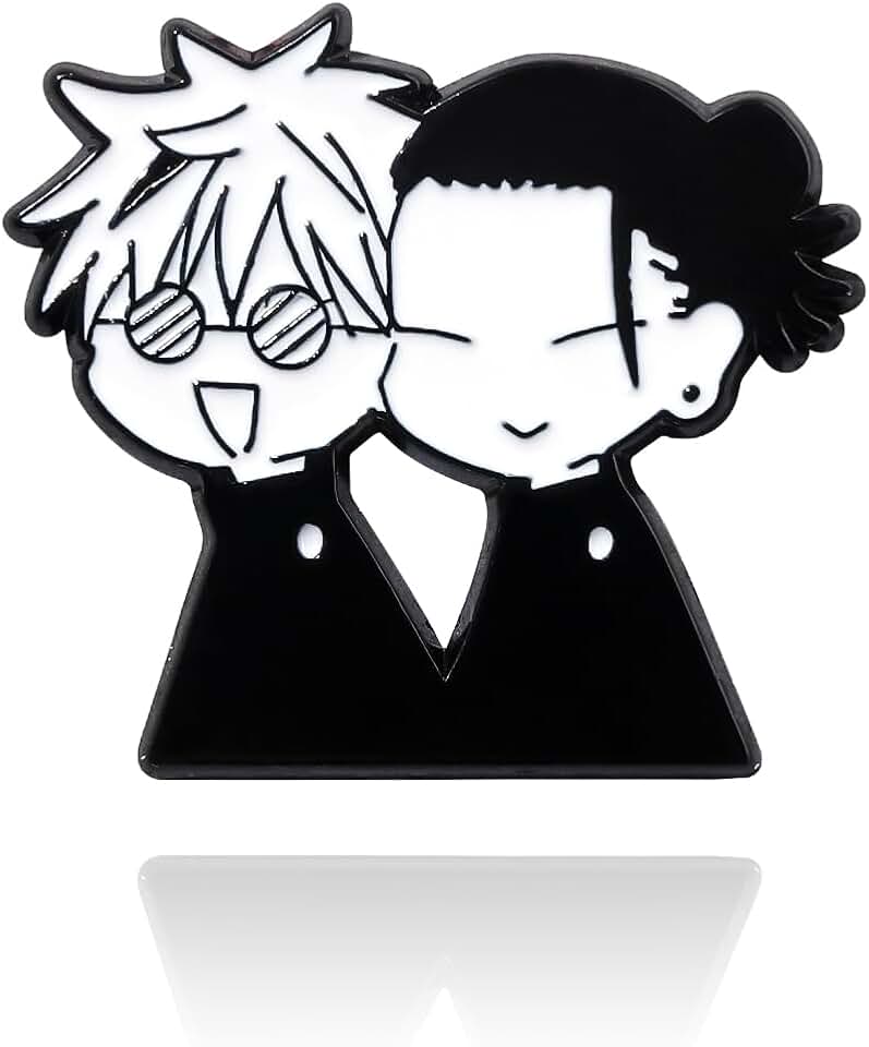 SONGCHANGJEWELRY Broche de esmalte de anime Gojo &amp; Geto - Broche JJK bonito estilo chibi para fãs e colecionadores - perfeito para cosplay, bolsas, jaquetas e presentes