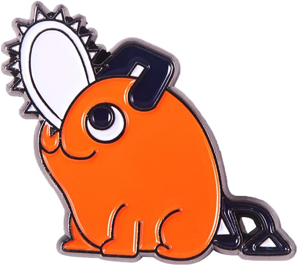 Kbtany Broche esmaltado Pochita Motosserra - Broches de Metal Anime - Presente para homens, mulheres e fãs
