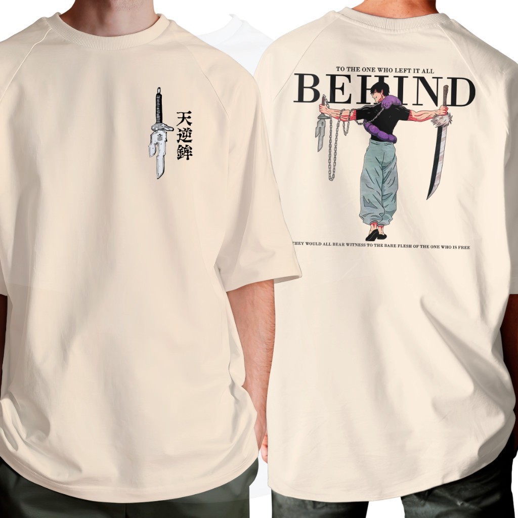 Camiseta Oversized Streetwear Anime Blusa Jujutsu Kaisen Toji Fushiguro Inverted Behind Camisa Basic