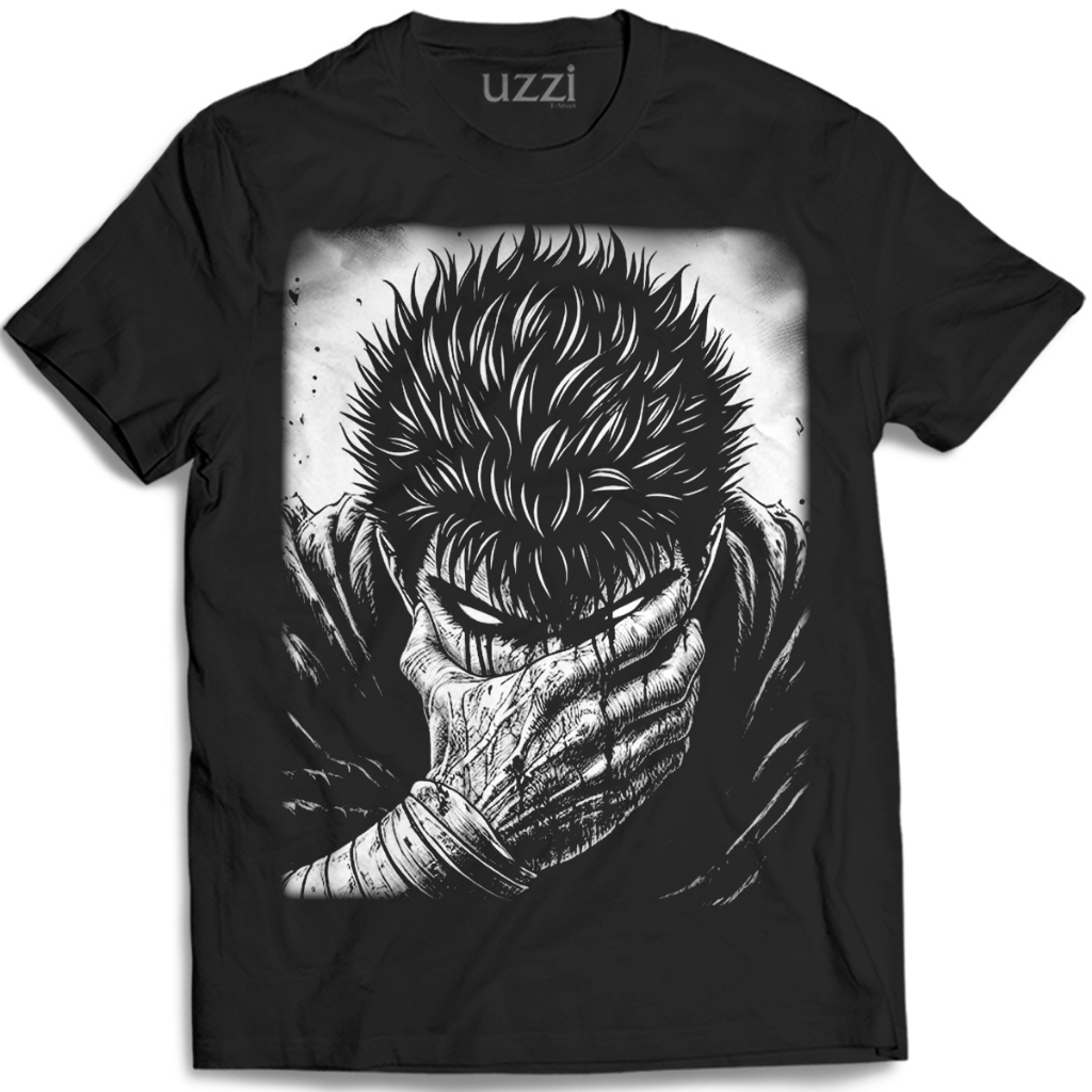 Camiseta do Berserk Guerreiro Medieval Guts Camiseta de Anime