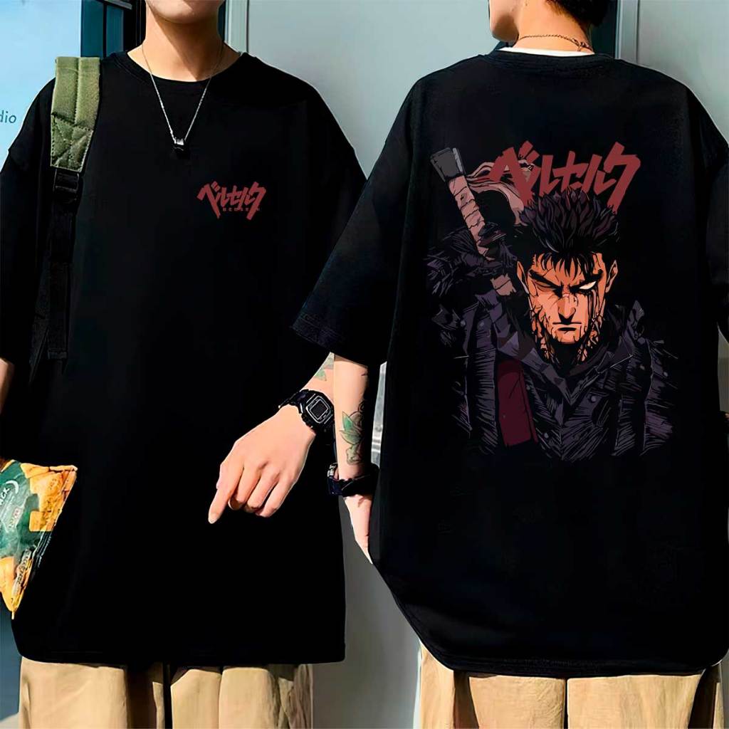 Camiseta Oversized Anime Berserk Lançamento Masculina Feminina Camisa Top Unissex 100% Algodão