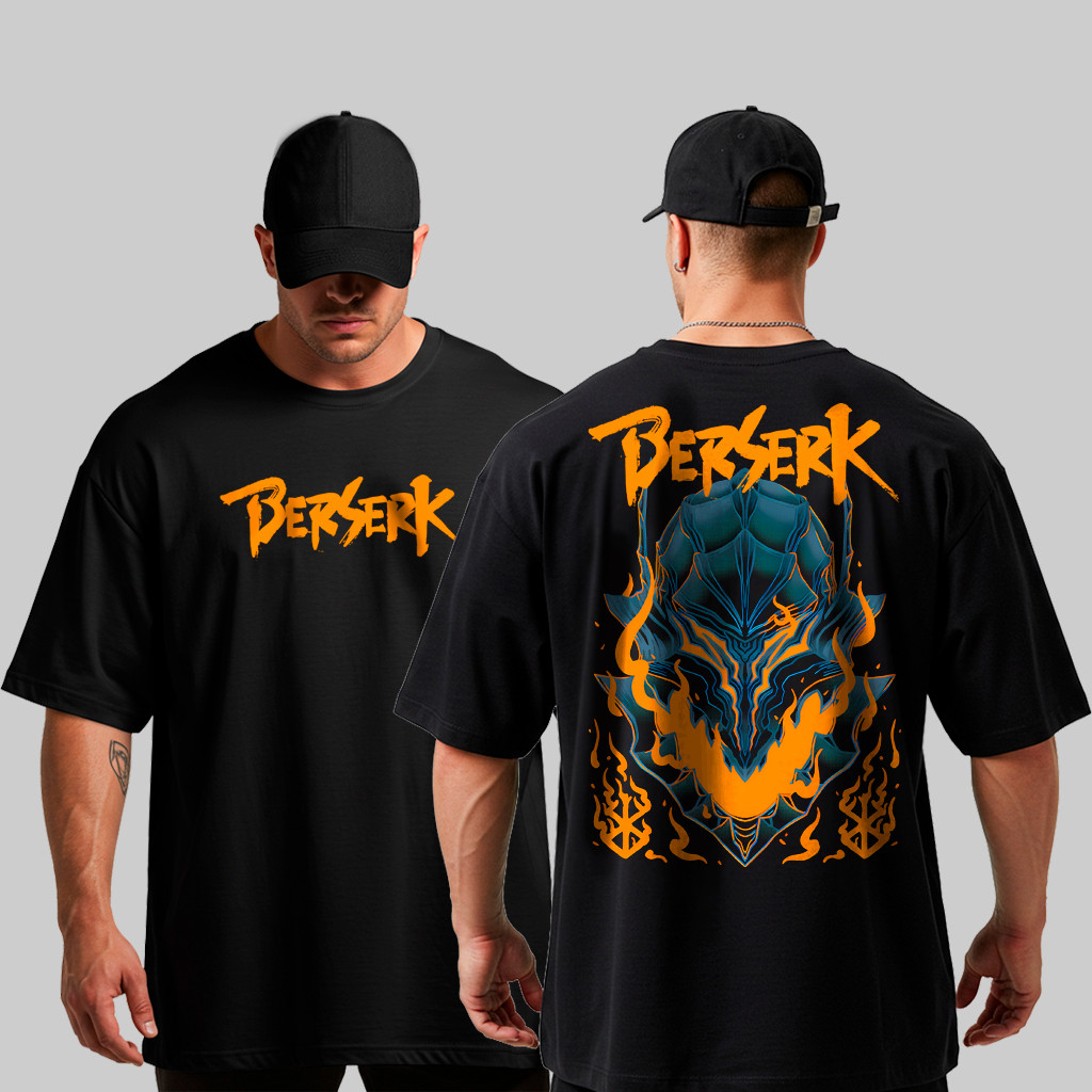 Camiseta Oversized Serie Anime Berserk Musculação Grande Algodão Streetwear Treino Academia 0374
