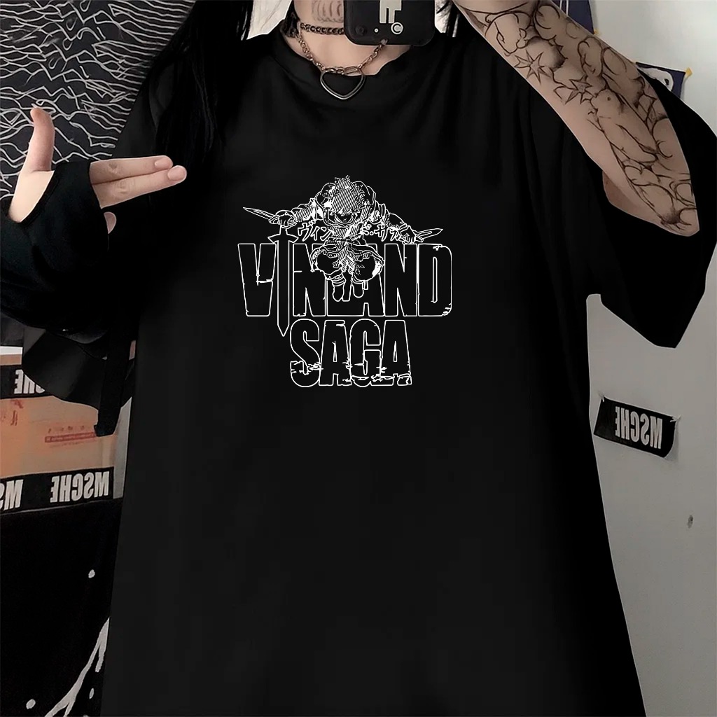 Camiseta Oversized Anime Vinland Saga Thorfinn Streetwear 100% Algodão