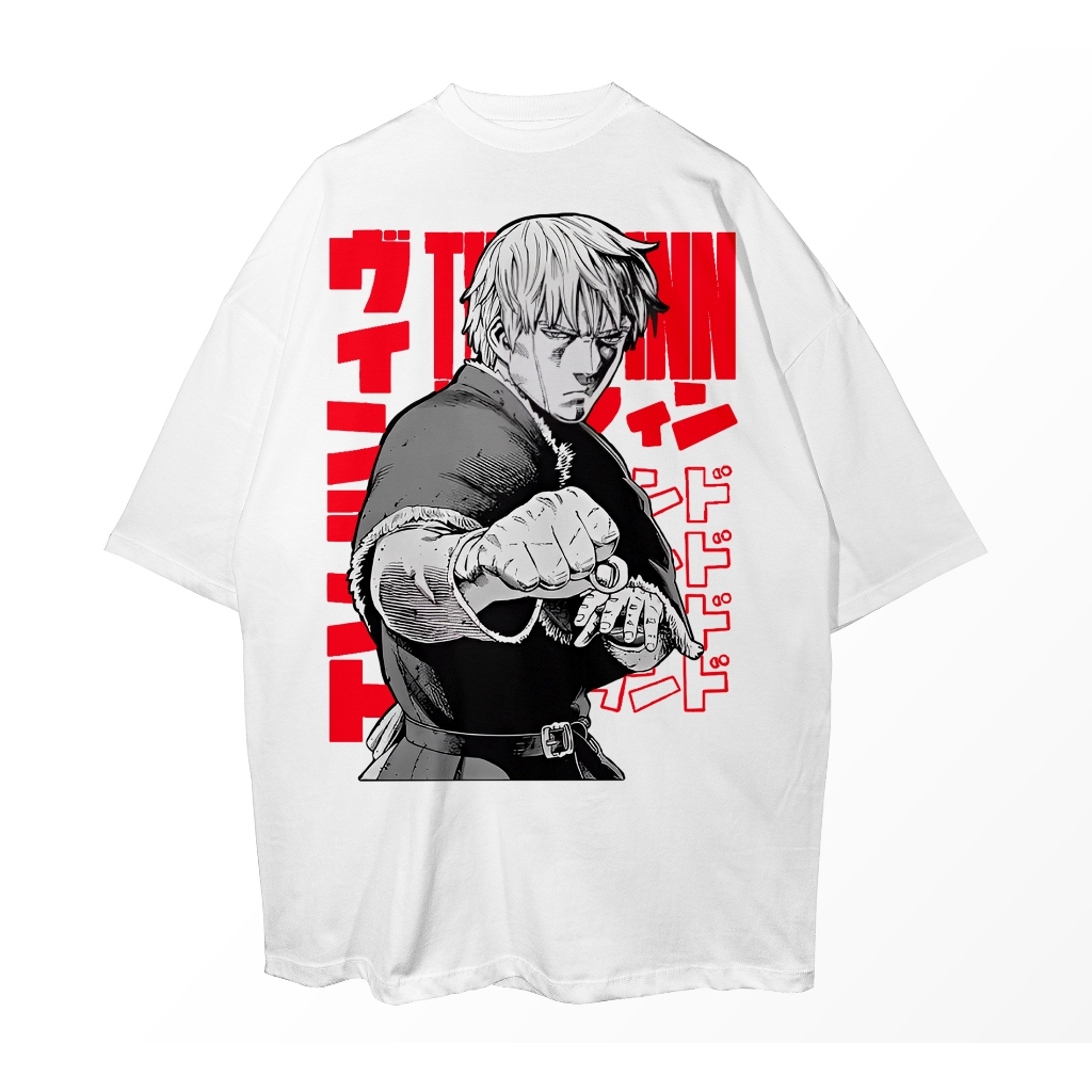 Camiseta Oversized Thorfinn Adulto Vinland Saga Mangá Streetwear Camisa Unissex