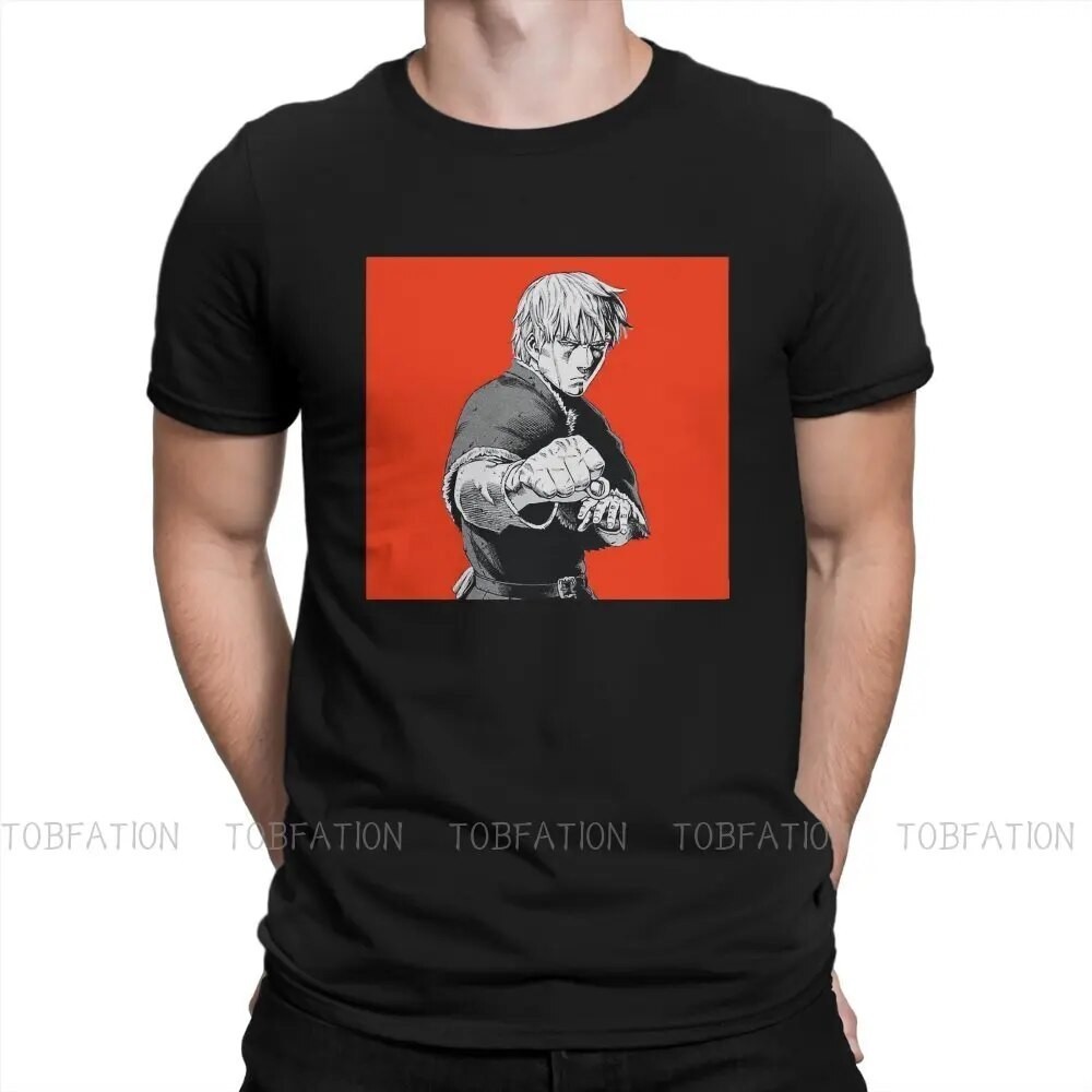 Serious Thorfinn Gola Redonda Camiseta Vinland Saga Tecido Original T Camisa Roupas Masculinas Moda Fofo Venda Quente