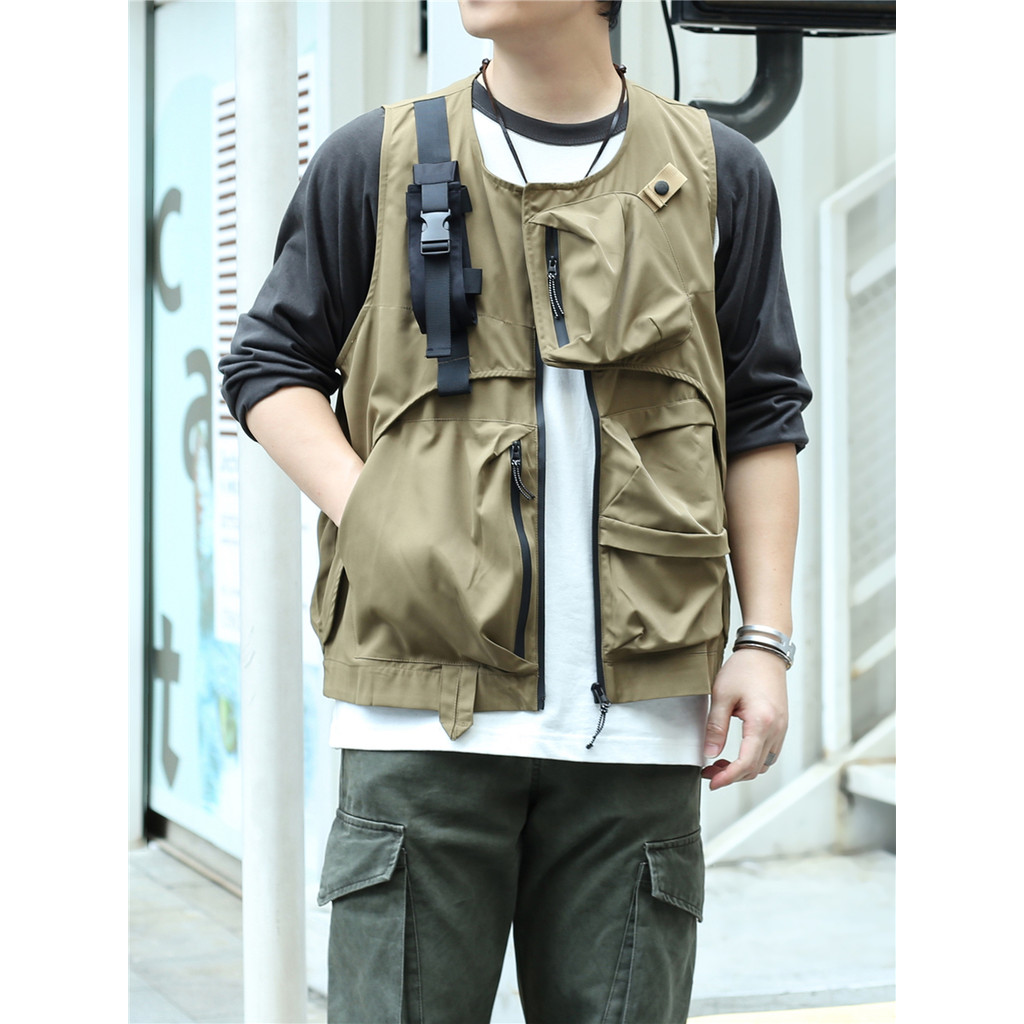 Colete tático funcional com ferramentas, masculino, feminino, série de montanha ao ar livre, multibolso, verão, pesca, j