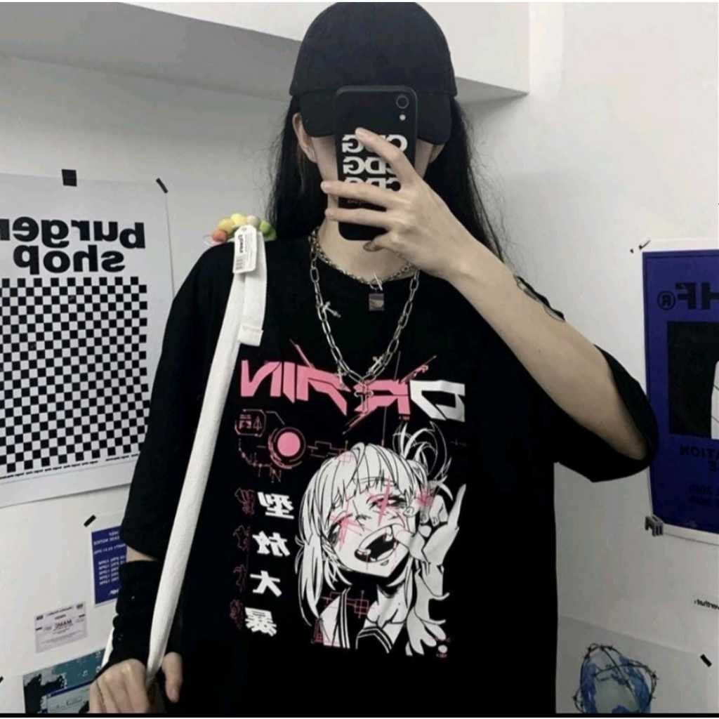 Camiseta Anime Harajuku Japones Moda Punk Gotico Girl Estampada