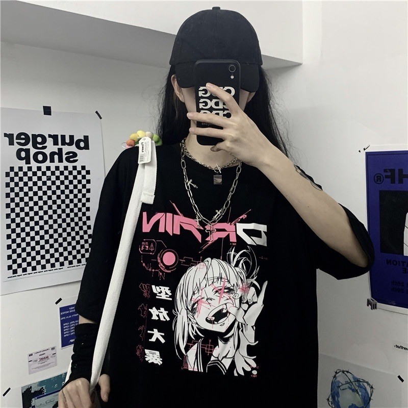 Camiseta T-shirt Anime Harajuku Japones Moda Punk Gotico Girl Promoção Relampago