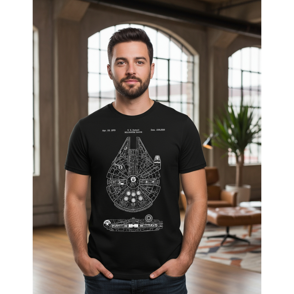 Camiseta Millenium Falcon Star Wars Geek Nerd Blusa Camisa