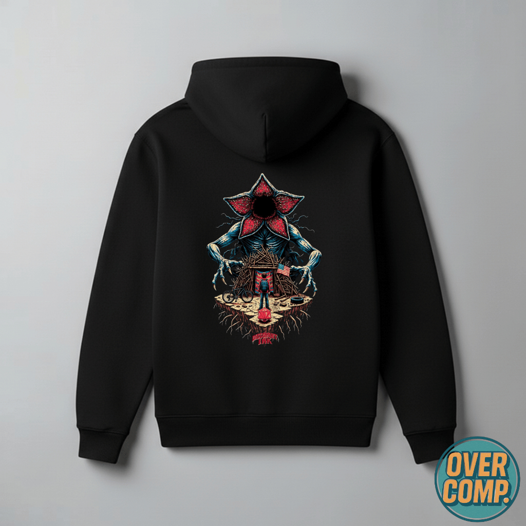 Moletom Canguru Stranger Things Demogorgon Premium 100% Algodão - Estampa Geek Série Netflix 2026