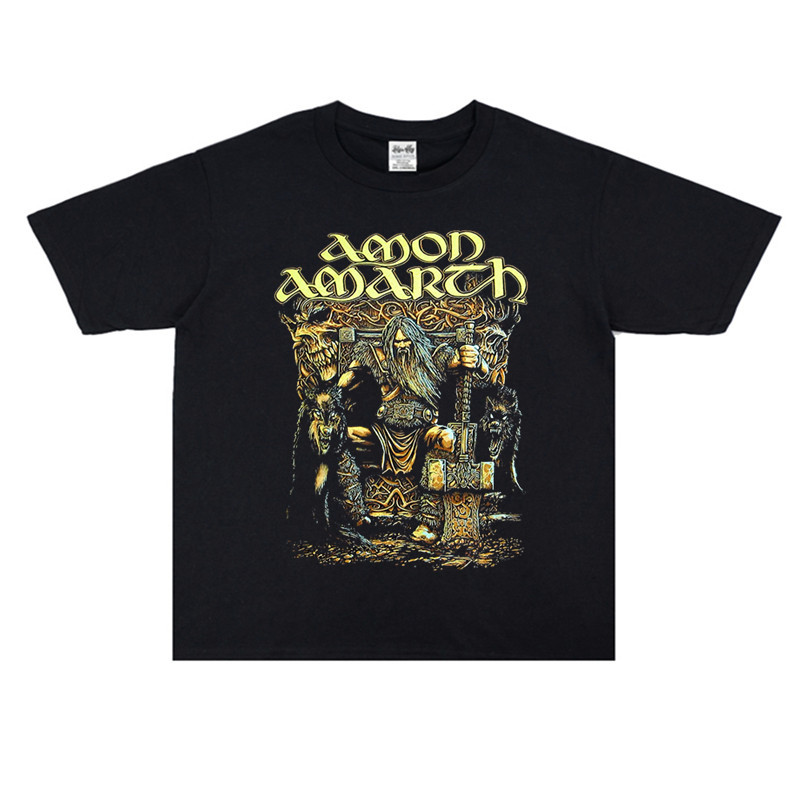 Music Soul Camiseta Unissex Amon Amarth Death Metal Viking Guerreiro Estampada Confortável Estilosa Poderosa Moda