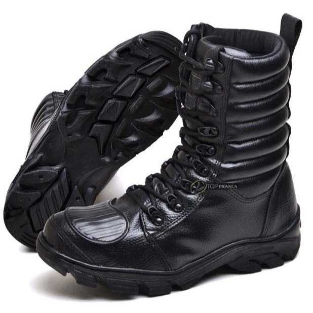 Bota Coturno Militar Motociclista Tatica Fulgore Preta